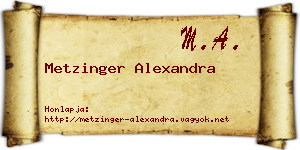 Metzinger Alexandra névjegykártya
